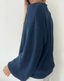Casaco Tricot Básico com Manga Bufante | Elegância e Conforto para o Dia a Dia