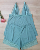 Baby Doll Canelado Renda Conforto Yasmin