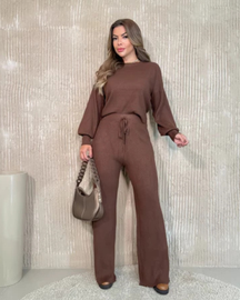 Conjunto Feminino Tricot Modal Canelado | Elegância e Conforto em Um Só Look
