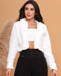 Casaquinho teddy feminino pelucia dentro e fora