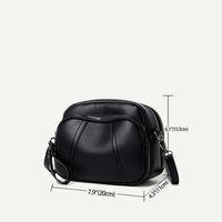 Bolsa Feminina Crossbody Alça Lateral Minimalista Preta - Medidas