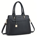 Bolsa Feminina Grande de Mão com Alça Lateral Vintage Preta