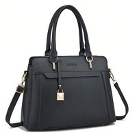 Bolsa Feminina Grande de Mão com Alça Lateral Vintage Preta