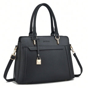 Bolsa Feminina Grande de Mão com Alça Lateral Vintage Preta