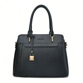 Bolsa Feminina Grande de Mão com Alça Lateral Vintage Preta