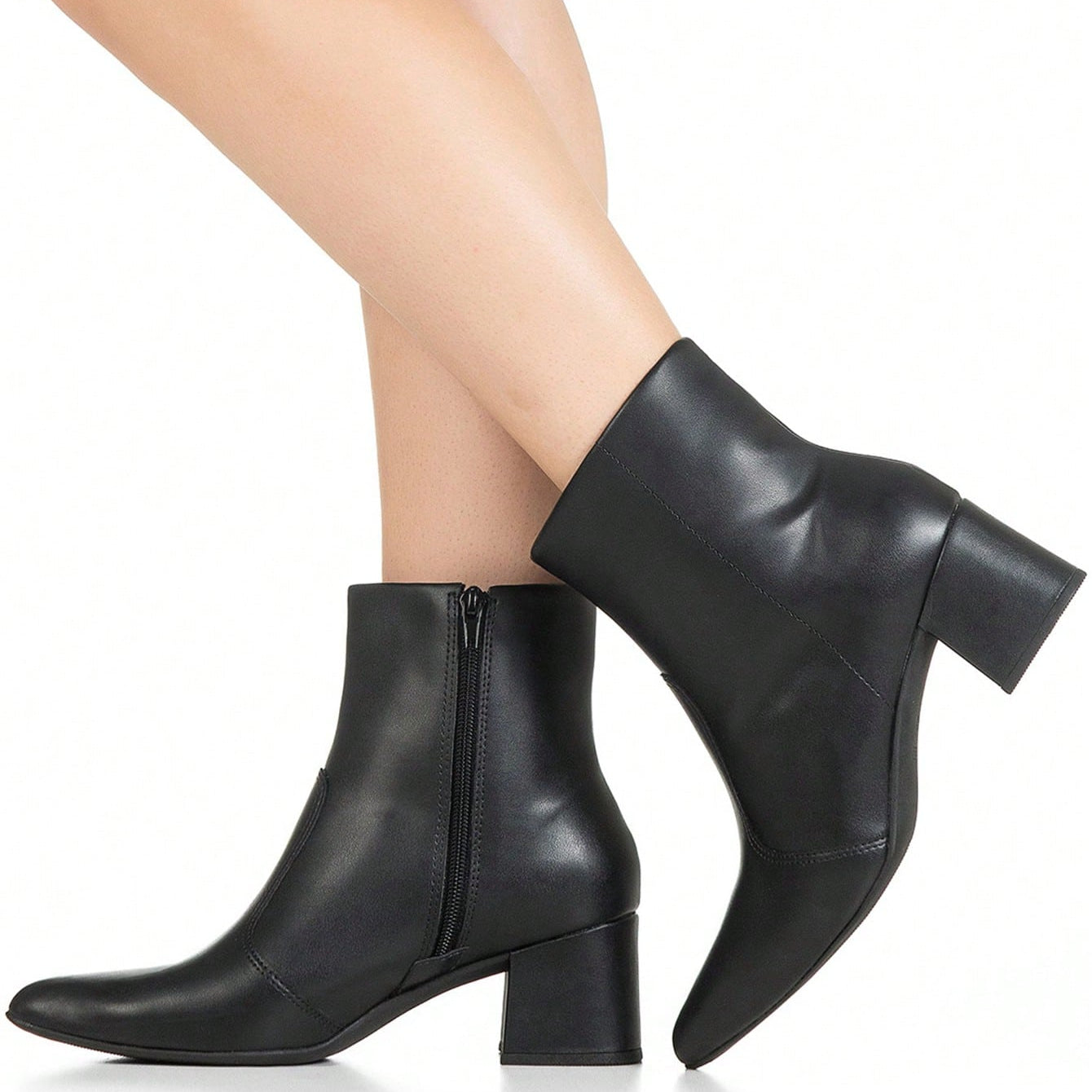 Combo Inverno Conforto - Bota Cano Curto Salto Bloco + Meia Calça Térmica