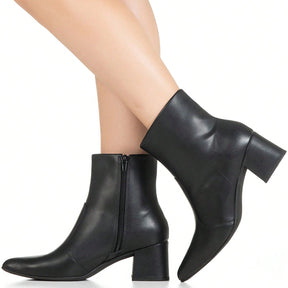 Combo Inverno Conforto - Bota Cano Curto Salto Bloco + Meia Calça Térmica