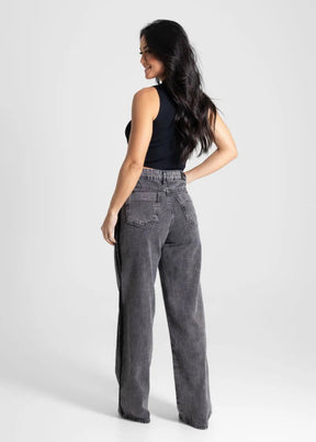 Calça Jeans Cintura Alta Wide Leg - Sawary Jeans