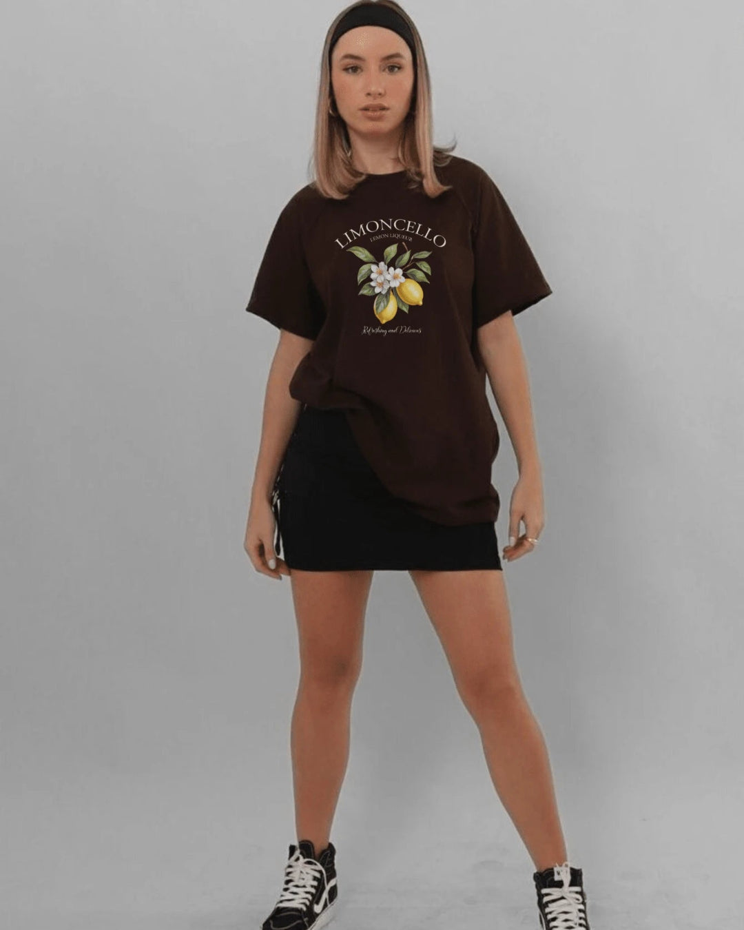 Camiseta Feminina 100% Algodão  Limoncello Marrom