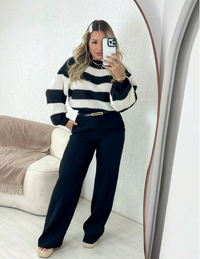 Blusa Feminina Tricô Listrada | Estilo e Conforto