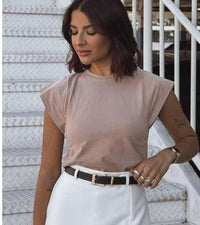 Blusa Feminina Regata Muscle T com Ombreira