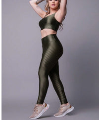 Conjunto Fitness Feminino New Feme com Top Bojo Removível e Legging Cintura Alta