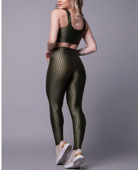 Conjunto Fitness Feminino New Feme com Top Bojo Removível e Legging Cintura Alta
