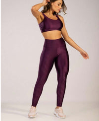 Conjunto Fitness Feminino New Feme com Top Bojo Removível e Legging Cintura Alta
