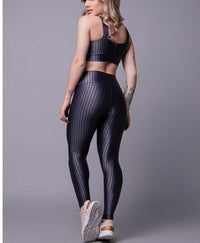 Conjunto Fitness Feminino New Feme com Top Bojo Removível e Legging Cintura Alta