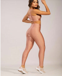 Conjunto Fitness Feminino New Feme com Top Bojo Removível e Legging Cintura Alta