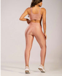 Conjunto Fitness Feminino New Feme com Top Bojo Removível e Legging Cintura Alta