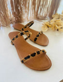 Rasteira Feminina Minimalista Animal Print - Oncinha