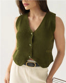 Colete Feminino Tricot Fang Elegante
