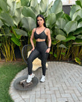 Conjunto Feminino Fitness Cintura Alta com Bolso Lateral