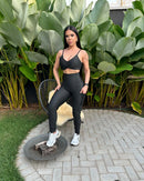 Conjunto Feminino Fitness Cintura Alta com Bolso Lateral