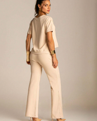 Conjunto Moletinho Calça Pantalona e Blusa Mullet - Aline