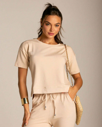 Conjunto Moletinho Calça Pantalona e Blusa Mullet - Aline