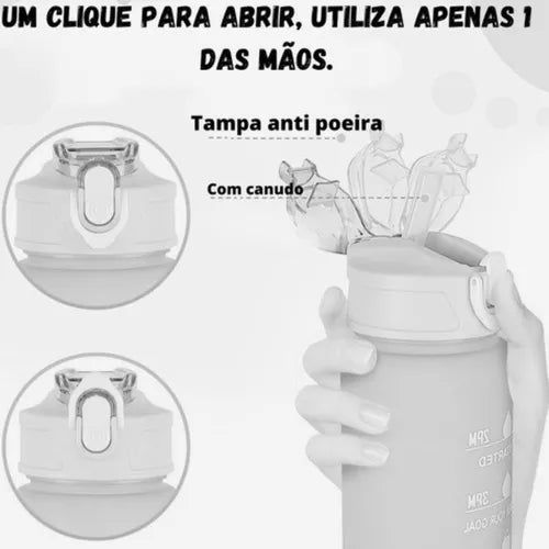 Compre 1 e leve 3 Garrafas D'Água Motivacionais - 2L, 900ml e 300ml