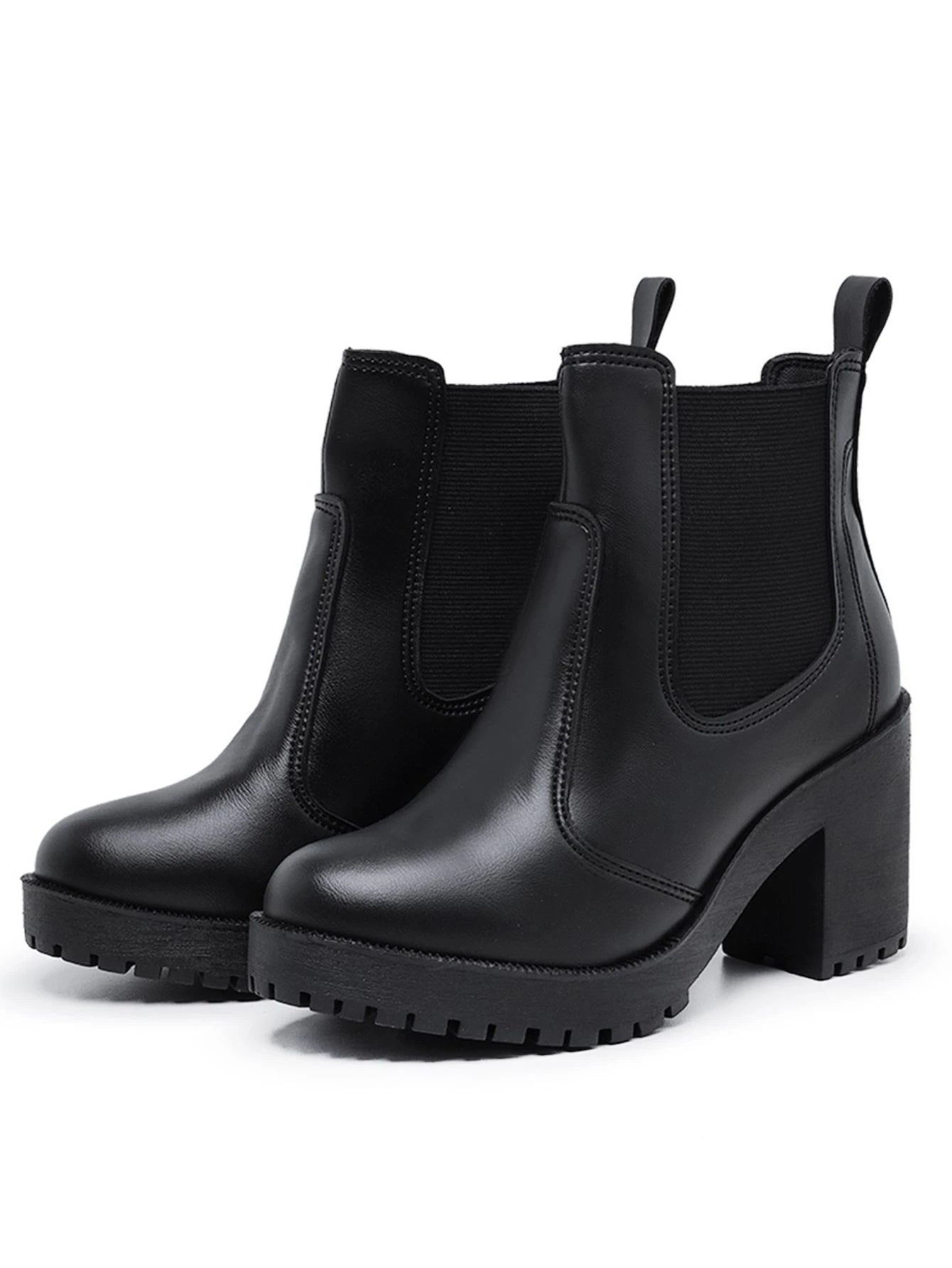 Vendedor Indicado
Bota Coturno Feminino Salto Médio Tratorada Elástico Macia Confortável Preto