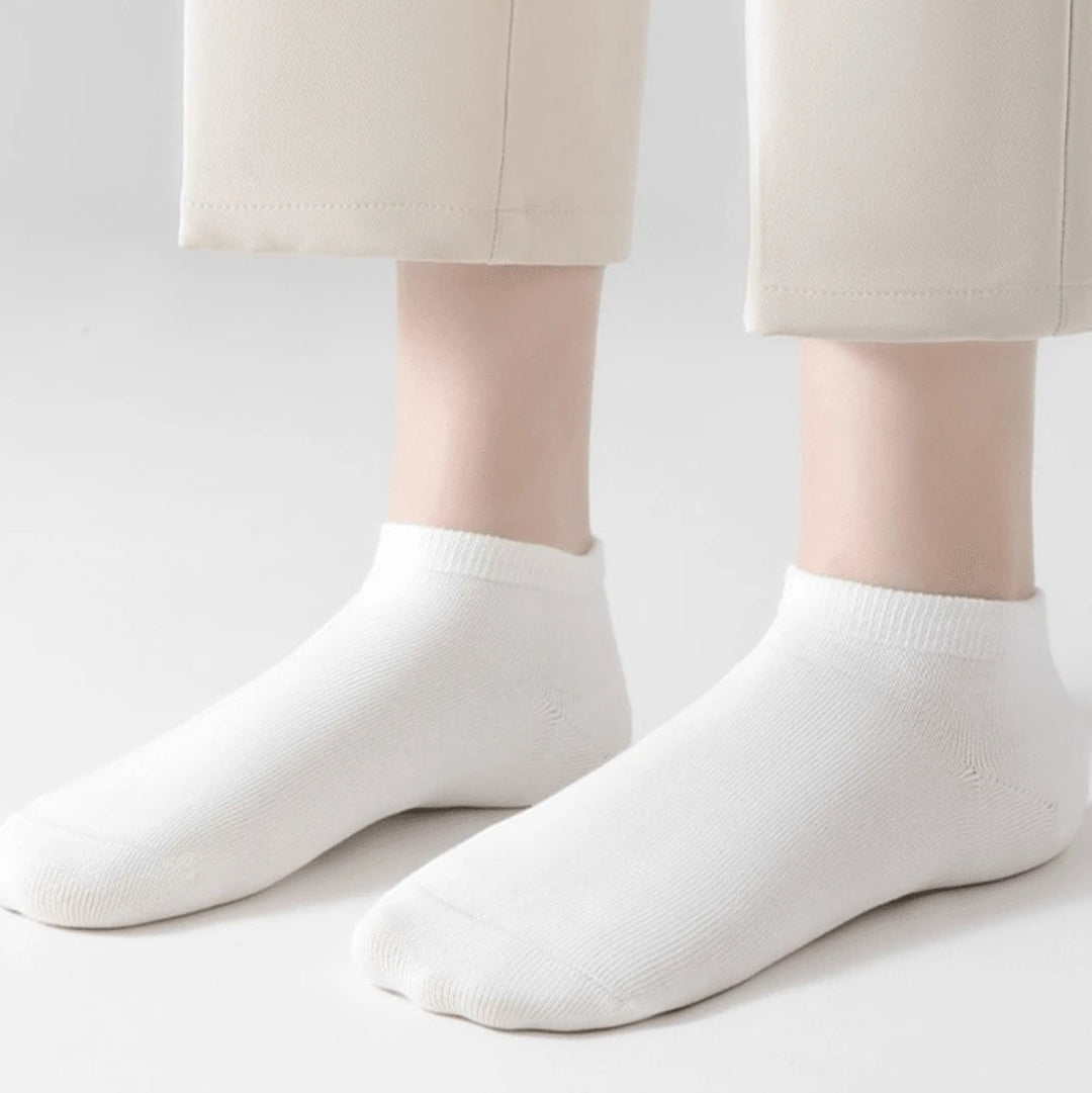 Kit 12 Pares Meias Feminina Cano Baixo Confortável Branco