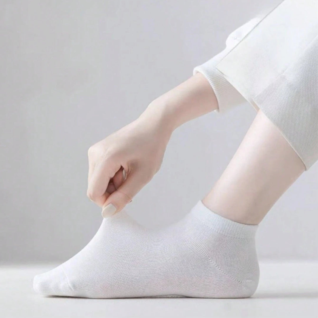 Kit 12 Pares Meias Feminina Cano Baixo Confortável Branco
