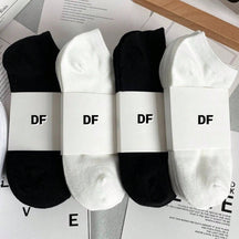 Kit 12 Pares Meias Feminina Cano Baixo Confortável Preto/Branco