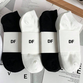 Kit 12 Pares Meias Feminina Cano Baixo Confortável Preto/Branco