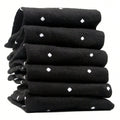 Kit 12 Pares de Meia Feminina Poá  – Delicadeza em Preto e Branco