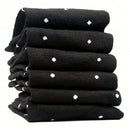 Kit 12 Pares de Meia Feminina Poá  – Delicadeza em Preto e Branco