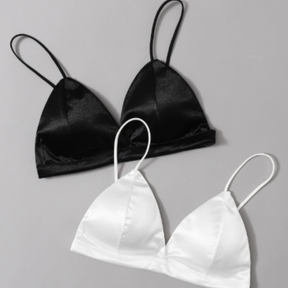 Kit 2 Tops Triangular em Cetim com Bojo