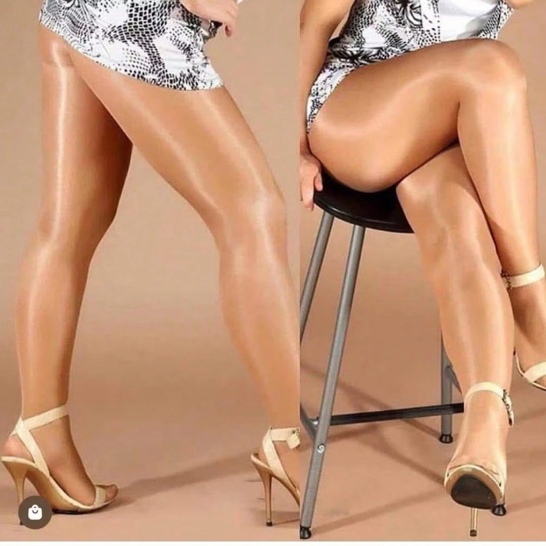 Meia-Calça Feminina Cetim Brilhante Efeito Anti Celulite 