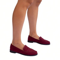 Mocassim Feminino Camurça Marsala Loafer 