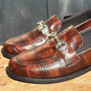 Mocassim Feminino Clássico Confortável com Detalhe Em ABS e Textura Croco Café