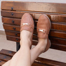 Mocassim Feminino Vazado Sola Tratorada Baixa Casual Loafer Caramelo
