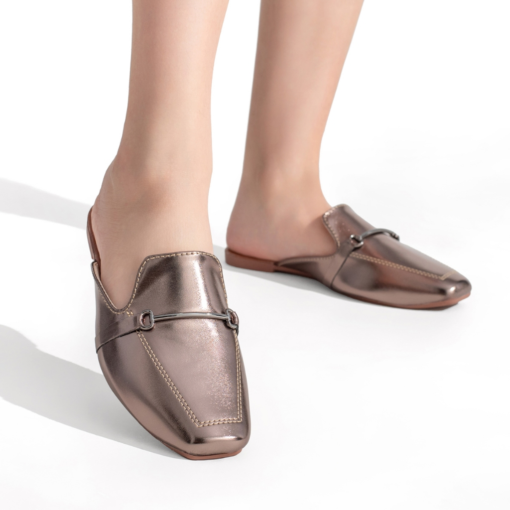 Mule Feminino Rasteira Bico Quadrado 