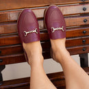 Mule Feminino Sola Tratorada Marsala Mocassim Oxford