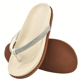 Papete Feminina Birken Modelo Chinelo com Strass - Numerção especial 34 ao 42 Branca