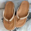 Papete Feminina Birken Modelo Chinelo com Strass - Numerção especial 34 ao 42 Caramelo