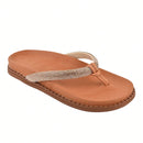 Papete Feminina Birken Modelo Chinelo com Strass - Numerção especial 34 ao 42 Caramelo