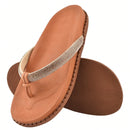 Papete Feminina Birken Modelo Chinelo com Strass - Numerção especial 34 ao 42 Caramelo
