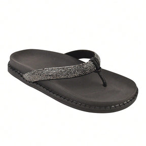 Papete Feminina Birken Modelo Chinelo com Strass - Numerção especial 34 ao 42 Preta