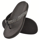 Papete Feminina Birken Modelo Chinelo com Strass - Numerção especial 34 ao 42 Preta