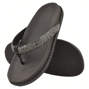 Papete Feminina Birken Modelo Chinelo com Strass - Numerção especial 34 ao 42 Preta