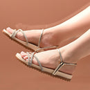 Papete Feminina Birken Tiras Brilhantes 2 em 1 – Use Como Sandália ou Tamanco com Conforto e Estilo Dourada